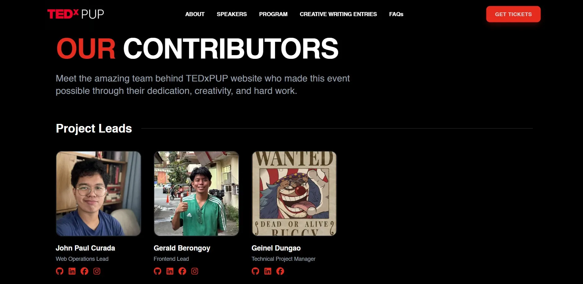 TEDx PUP Official Website — view 1